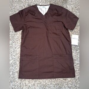 Fundamentals Chocolate brown small scrub top